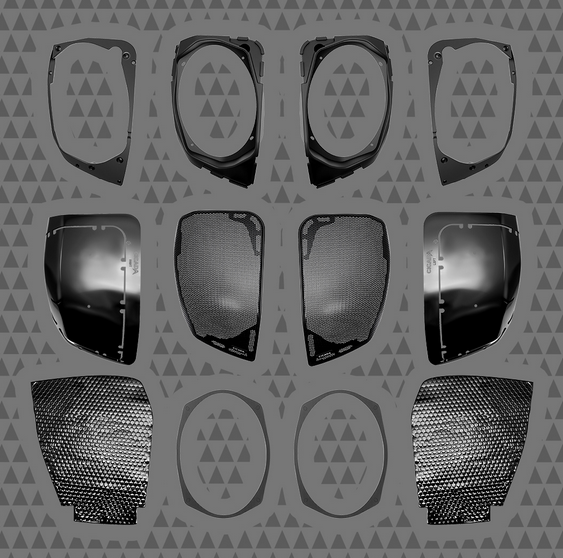 Cicada Audio 24CHDLID 2024+ H-D® SADDLEBAG LID 6×9-INCH CUT-IN MOUNTING KIT
