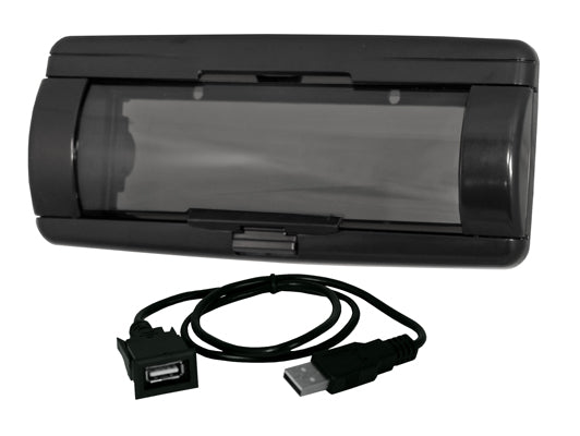 Marine Cover W/ Retractable Door And Includes USB And Clip Black