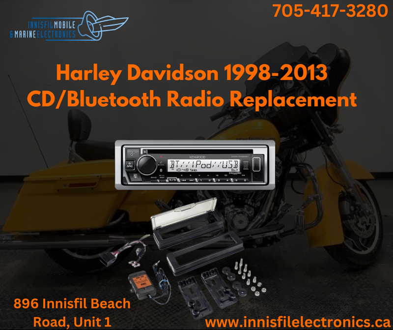 Harley-Davidson CD/Bluetooth Radio Replacement Package 1998-2013