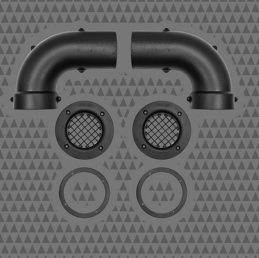 Cicada Audio HDPORT3-3-INCH RIGHT ANGLED AERO PORT KIT