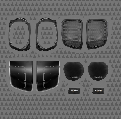 Cicada Audio CHDLID 2014-2023 H-D® SADDLEBAG LID 6×9-INCH CUT-IN MOUNTING KIT