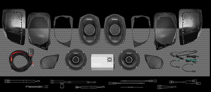 Cicada Audio 24FLXPCHX-4X4RG 1400w 4CH DSP AMPLIFIER & 4 PRO COAXIAL HORN SPEAKER H-D® ROAD GLIDE® COMPLETE SYSTEM