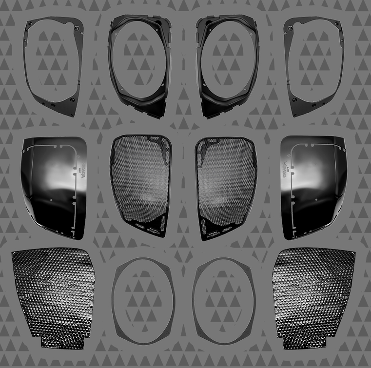 Cicada Audio 24FLXPCHX-4X4RG 1400w 4CH DSP AMPLIFIER & 4 PRO COAXIAL HORN SPEAKER H-D® ROAD GLIDE® COMPLETE SYSTEM