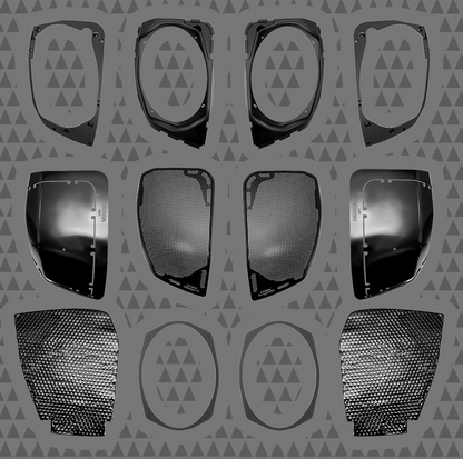 Cicada Audio 24FLXPCHX-4X4RG 1400w 4CH DSP AMPLIFIER & 4 PRO COAXIAL HORN SPEAKER H-D® ROAD GLIDE® COMPLETE SYSTEM