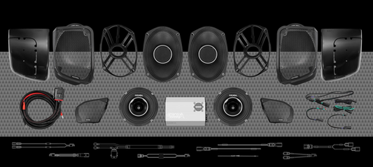 Cicada Audio  24FLXPCH-4X4RG 1400W 4CH DSP AMPLIFIER & 4 COAXIAL HORN SPEAKER H-D® ROAD GLIDE® COMPLETE STSTEM