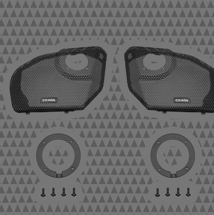 Cicada Audio  24FLXPCM-4X4RG 700w 4CH DSP AMP & 4 COMPONENT SPEAKER H-D® ROAD GLIDE® COMPLETE SYSTEM