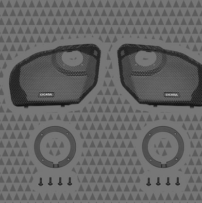Cicada Audio  24FLXPCM-4X4RG 700w 4CH DSP AMP & 4 COMPONENT SPEAKER H-D® ROAD GLIDE® COMPLETE SYSTEM