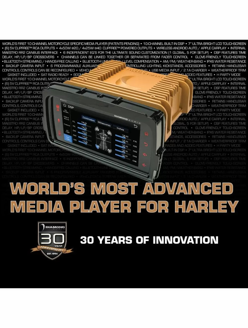 Diamond Audio Plug N-Play Digital Media Receiver for 2014+ Harley Davidson - MSHD14