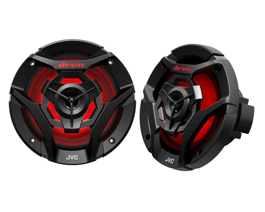 JVC CS-DR620MBL 6-1/2" marine speakers with built-in LED lights (Black)