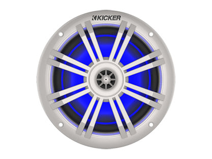 Kicker 45KM604WL 6.5" Marine Coaxial Speakers with Blue LED Lighting