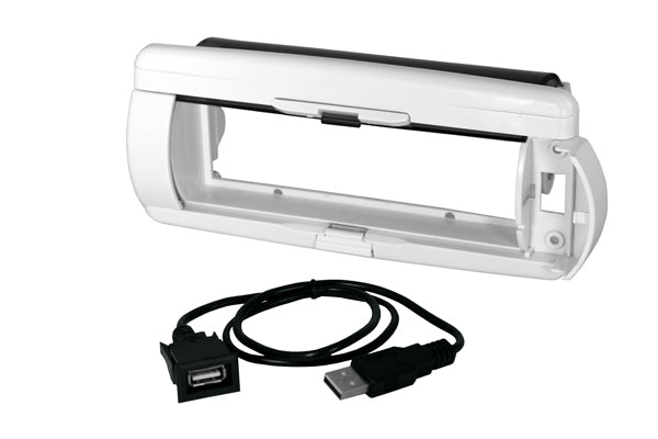 Marine Cover W/ Retractable Door And Includes USB And Clip, White