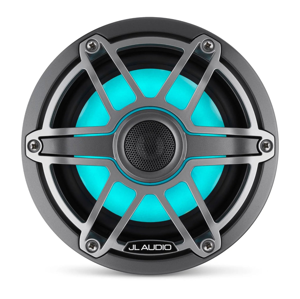 JL Audio M6-650X-S-GmTi-i 6-1/2" marine speakers (Gunmetal Sport Grille and Titanium Grille Insert)
