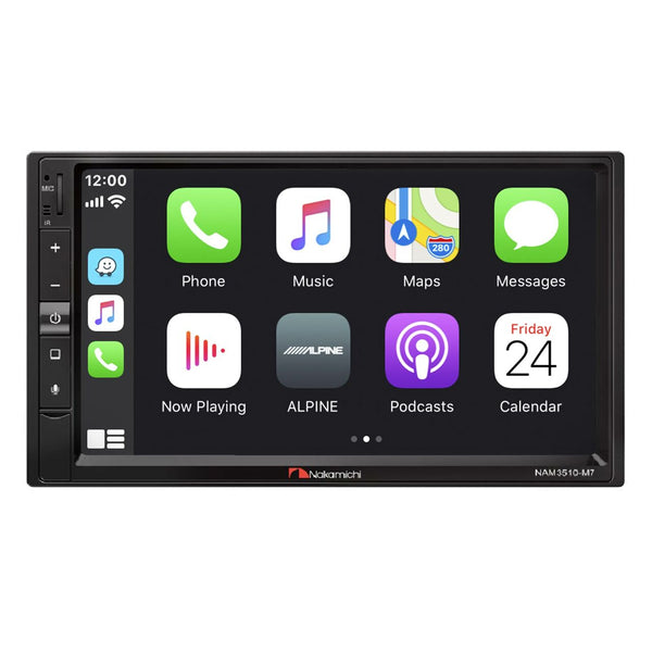 Nakamichi Double-Din NAM3510M7 7" Mechless Apple Carplay-Android Auto